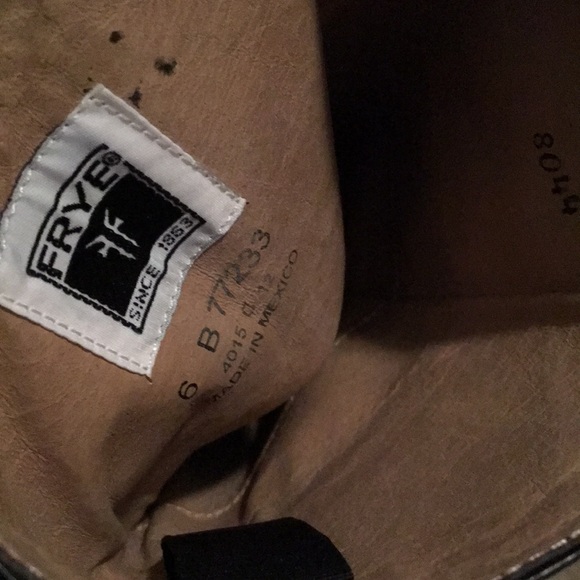 FRYE Jane Leather Tall Riding Western Moto Boots 6 - Picture 8 of 9